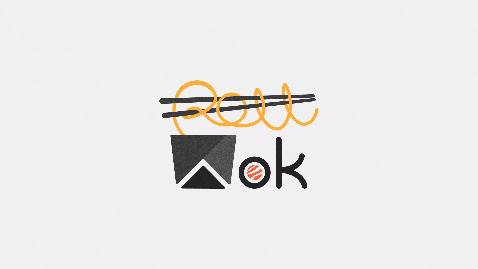Разработка логотипа суши-бара «Roll Wok Club» в Сергаче